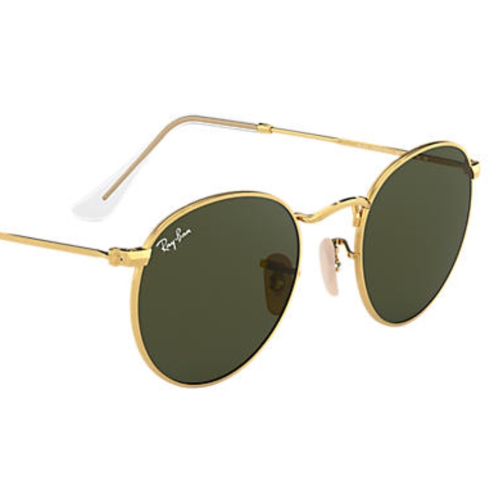 Ray-Ban RB3447 Round Sunglasses- Green/Gold